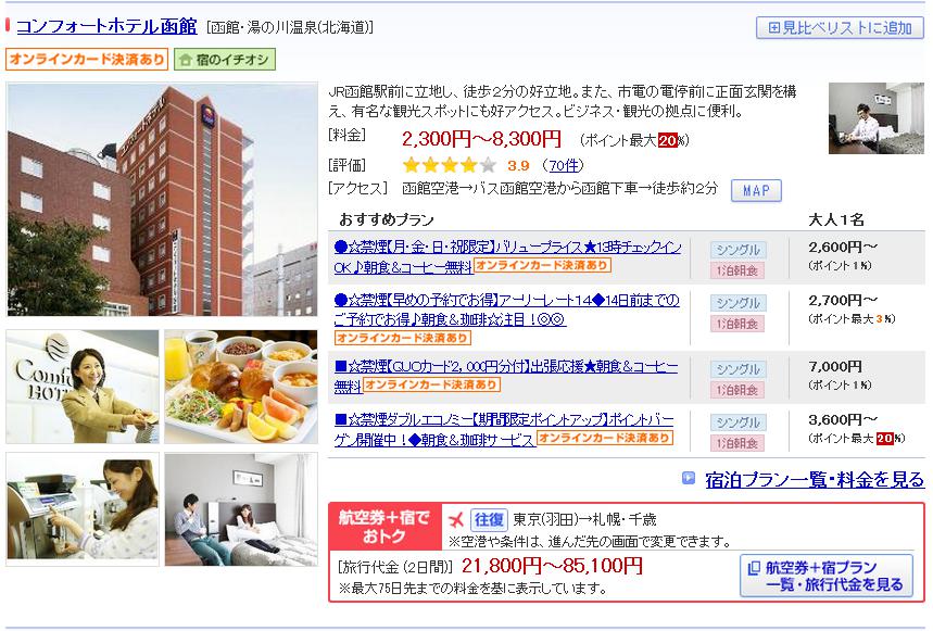 コンフォートホテル函館