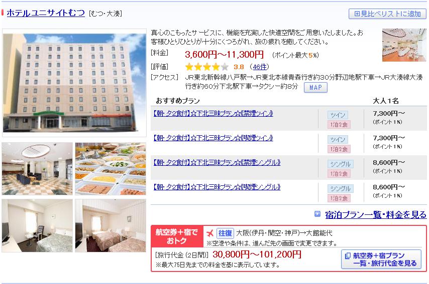 ホテルユニサイトむつ