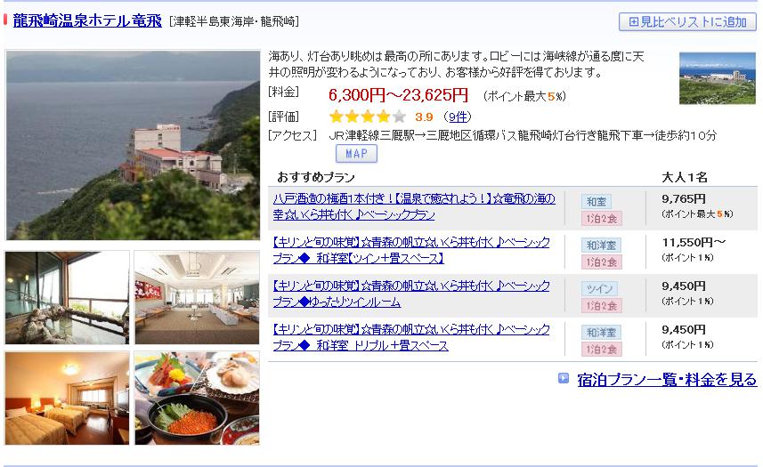 龍飛崎温泉ホテル竜飛