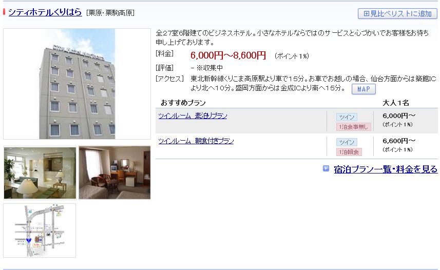 シティホテルくりはら